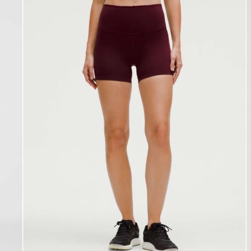 FINAL SALE Lululemon Wunder Train High-Rise Short 2" Garnet